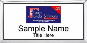 (image for) Team Linda Simmons Real Estate Military Move Executive Silver Framed Badge