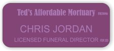 (image for) Teds Affordable Mortuary Purple Badge