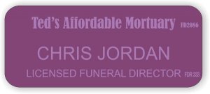 (image for) Teds Affordable Mortuary Purple Badge