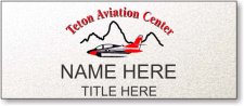 (image for) Teton Aviation Center Silver Square Corner Badge