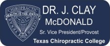 (image for) Texas Chiropractic College Blue Badge