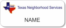 (image for) Texas Neighborhood Services White Badge - Name Only