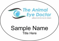 (image for) The Animal Eye Doctor Oval White badge