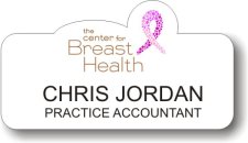 (image for) Center for Breast Health Shaped White Badge