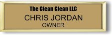 (image for) The Clean Glean LLC Tan on Gold Small Executive Badge