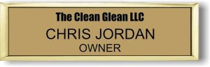 (image for) The Clean Glean LLC Tan on Gold Small Executive Badge