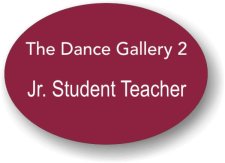 (image for) The Dance Gallery 2 Oval Burgandy Badge