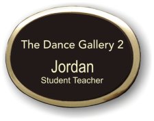(image for) The Dance Gallery 2 Executive Oval Black Gold Framed Badge