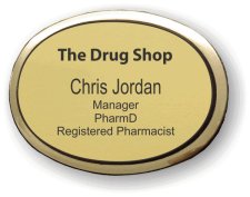 (image for) The Drug Shop Gold Oval Executive Badge