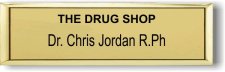 (image for) The Drug Shop Small Gold Executive Badge