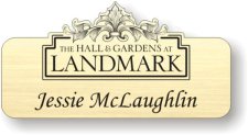 (image for) The Hall and Gardens at Landmark Shaped Gold Badge