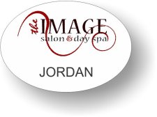 (image for) Image Salon & Day Spa White Oval Badge