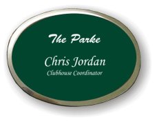 (image for) The Parke Executive Green Silver Framed Badge