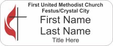 (image for) First United Methodist Church - Festus/Crystal City Standard White Name Badge