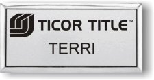 (image for) Ticor Title Silver Executive Black Logo Badge