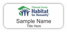 (image for) Habitat for Humanity of Tillamook County Standard White Badge