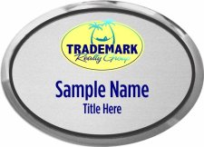 (image for) Trademark Realty Oval Executive Silver badge