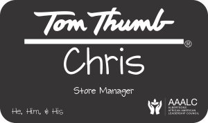 (image for) Tom Thumb Black Badge with Diversity Logo