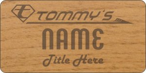 (image for) Tommy\'s Standard Alder Laser Engraved badge