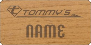 (image for) Tommy\'s Standard Alder Laser Engraved badge