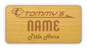 (image for) Tommy\'s Standard Bamboo Laser Engraved badge