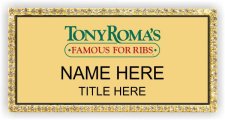 (image for) Tony Roma's Gold Bling Badge