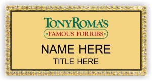 (image for) Tony Roma\'s Gold Bling Badge