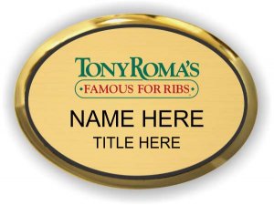 (image for) Tony Roma\'s Oval Executive Gold Badge