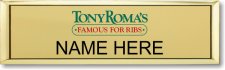 (image for) Tony Roma's Small Executive Gold Badge