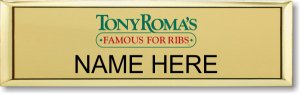 (image for) Tony Roma\'s Small Executive Gold Badge