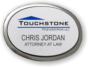 (image for) Touchstone Title & Escrow Executive Oval Silver Badge