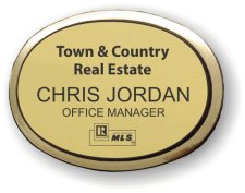 (image for) Town & Country Real Estate Gold Executive Oval