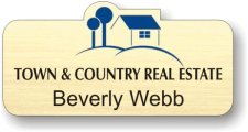 (image for) Town & Country Real Estate Shaped Gold Badge