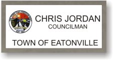 (image for) Town of Eatonville Executive White Silver Framed Badge