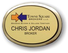 (image for) Towne Square Brokers Executive Gold Oval Badge