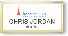(image for) Transamerica Agency Network White Badge on Gold Executive Frame