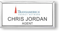 (image for) Transamerica Agency Network White Badge on Silver Executive Frame