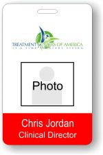 (image for) Treatment Centers of America Red Photo ID Badge