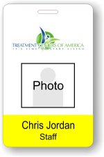 (image for) Treatment Centers of America Yellow Photo ID Badge