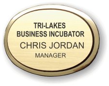(image for) Tri-Lakes Business Incubator Gold Oval Executive Badge