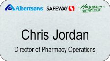 (image for) Albertsons Safeway Haggen Tri Logo Silver Name Badge