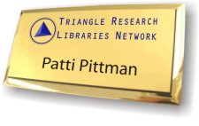 (image for) Triangle Research Libraries Network Executive Gold Badge (W/ Gold Ring Logo)