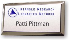 (image for) Triangle Research Libraries Network Executive Silver Badge (W/ Silver Ring Logo)