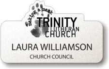 (image for) Trinity Lutheran Church Shaped Silver Badge