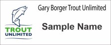 (image for) Trout Unlimited - Gary Borger Standard White Square Corner badge