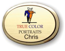 (image for) True Color Portraits Execuitve Oval Gold Badge