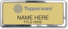 (image for) Tupperware Gray Logo Gold Polished Frame Prestige Badge