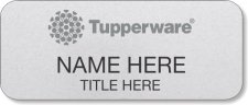 (image for) Tupperware Gray Logo Silver Name Badge