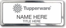 (image for) Tupperware Gray Logo White Polished Frame Prestige Badge