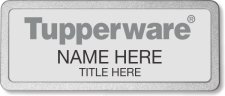 (image for) Tupperware Gray Text - Silver Pebbled Frame Prestige Badge